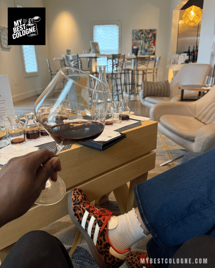 walt tasting room in napa wearing Joop Jump Edt